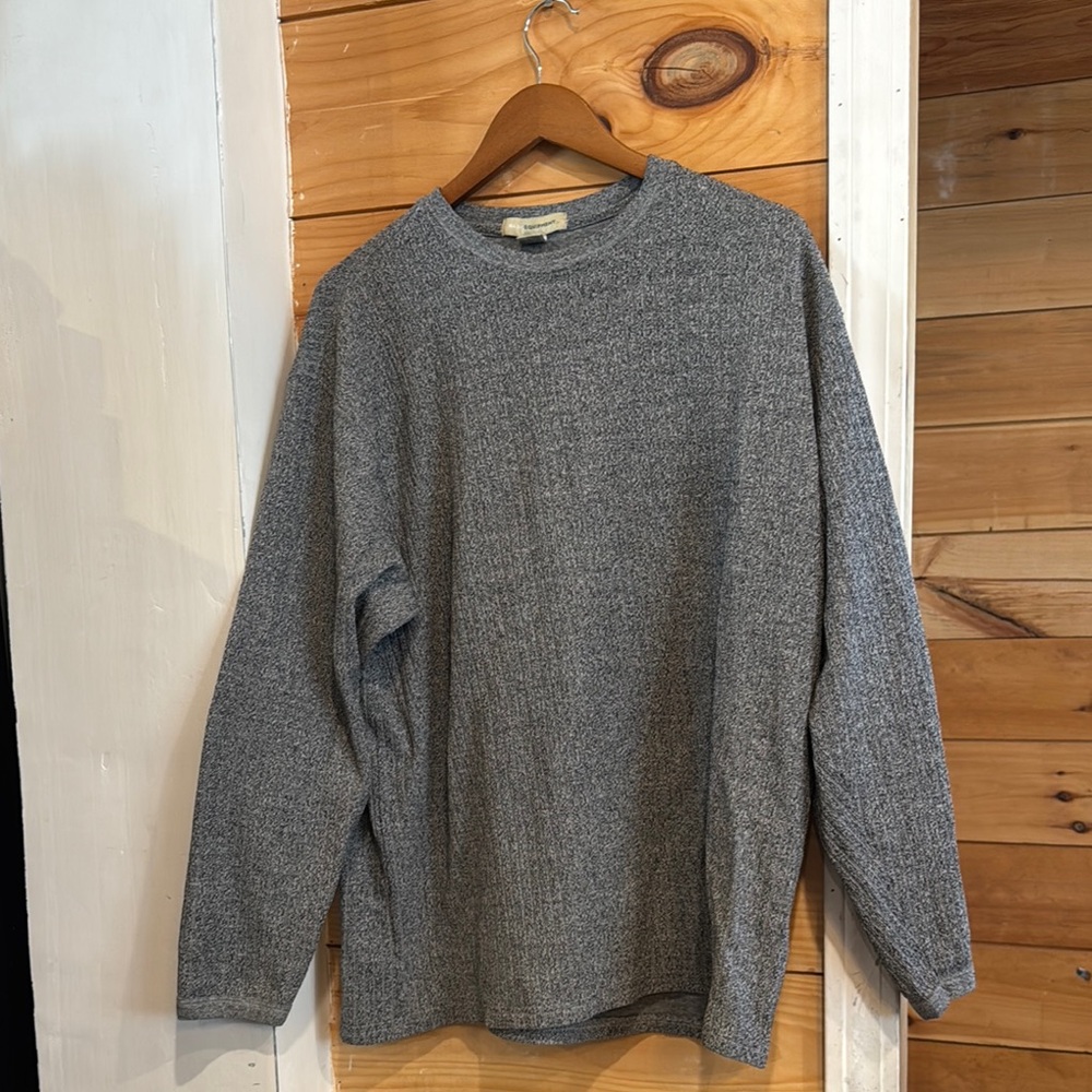 Men’s Basic Equipment Cotton Blend Grey Long Sleeve Tee T Shirt